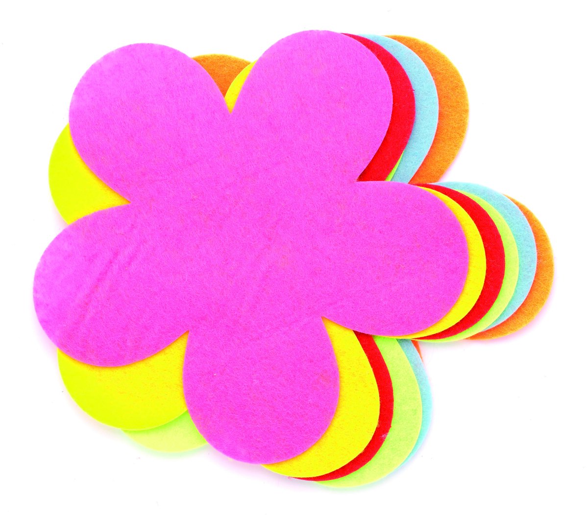 Felt clover leaves 14cm 6 pcs